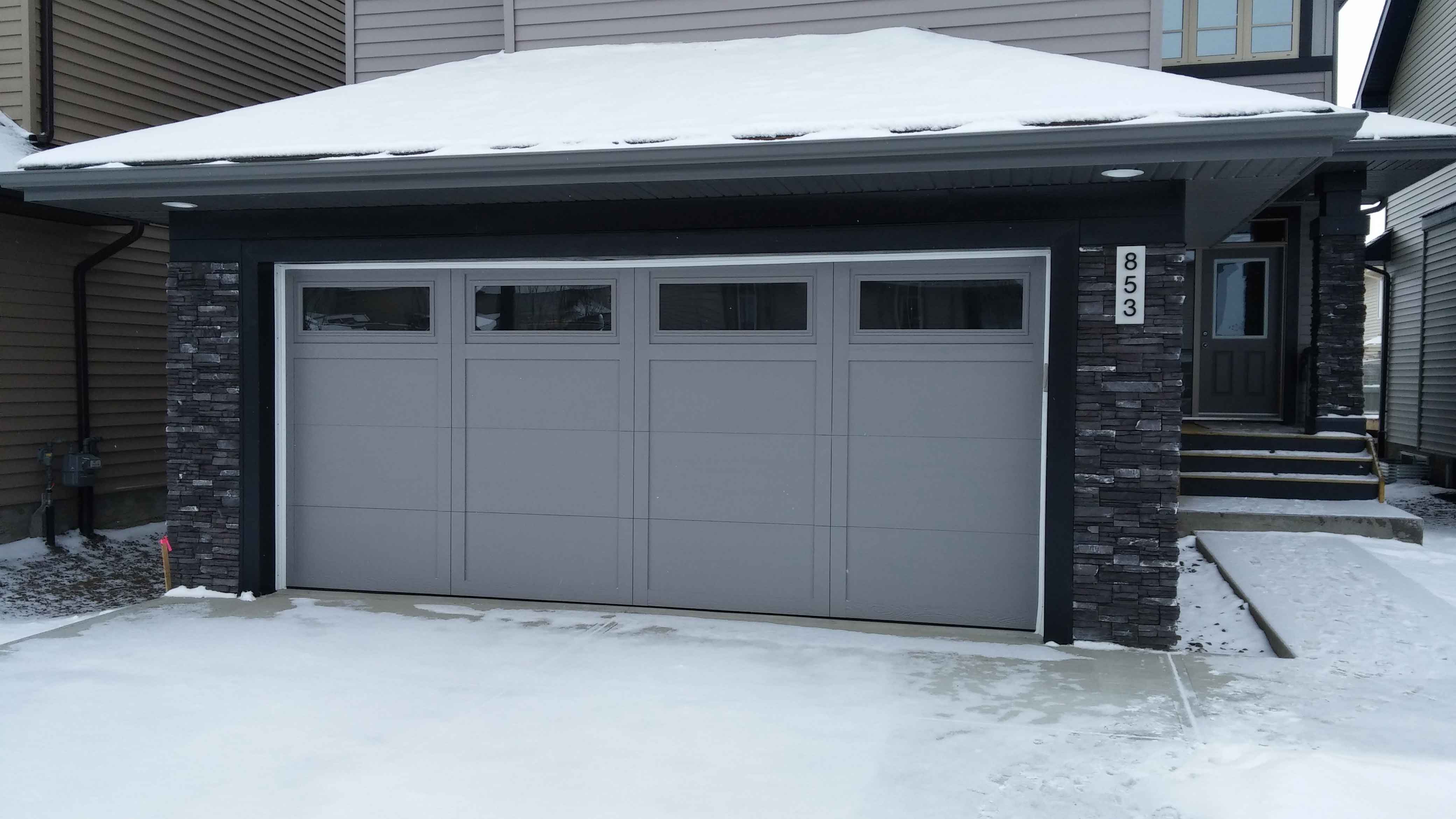 An attached garage in Ambleside, Edmonton