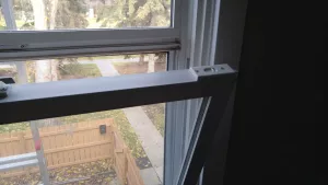 Egress window in a townhouse in Edmonton